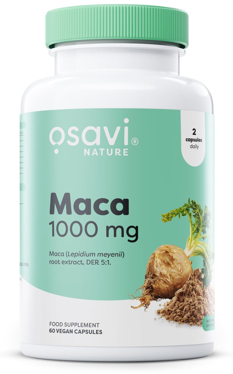 Osavi Maca 1000 mg â€“ 60 Vegan Capsules | Peruâ€“Grown Maca Root Extract for Sexual Health & Vitality | Supports Sexual Performance, Desire, and Overall Wellbeing